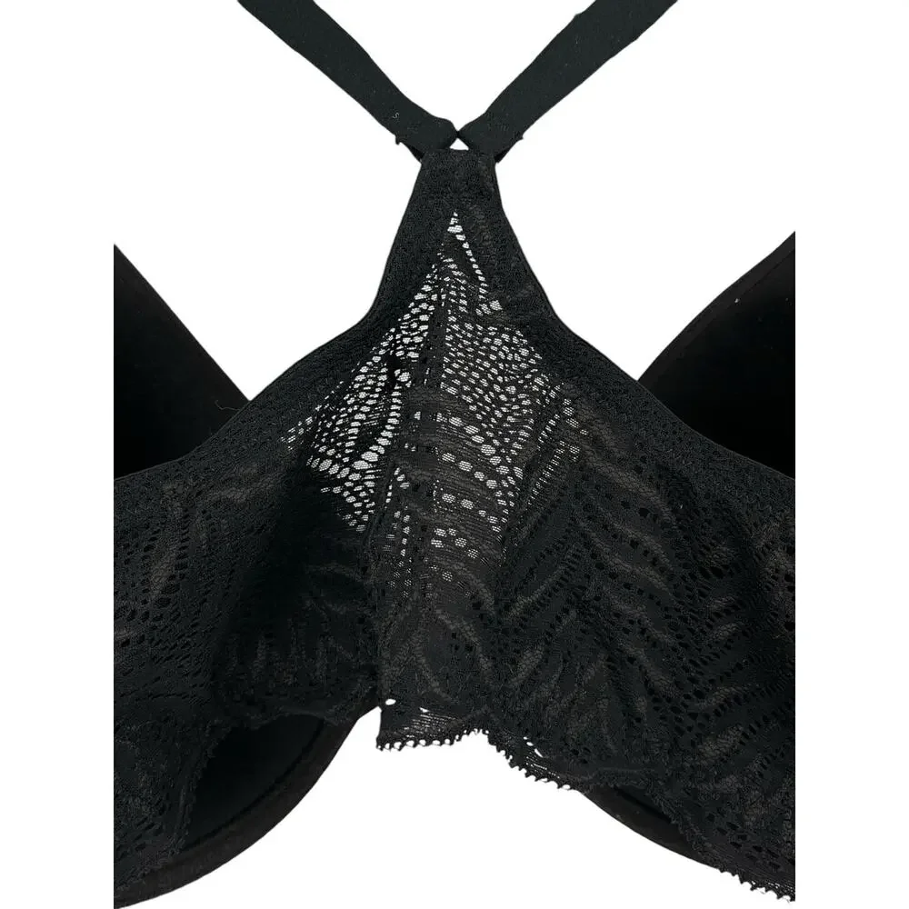 Natori Bra 728309 Lush Front Close Contour underwire black size 34DD 34E